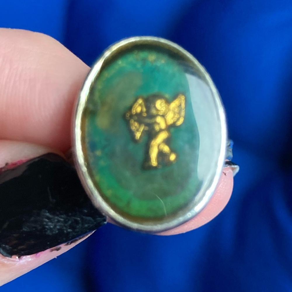Vintage 90s Adjustable Cupid Mood Ring